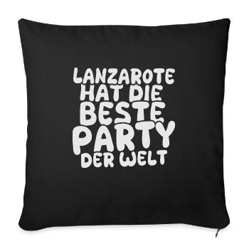 Holiday destination Lanzarote - Sofa pillowcase 17,3'' x 17,3'' (45 x 45 cm) - black - Front