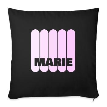 Marie - Housse de coussin décorative 45 x 45 cm - noir - Devant