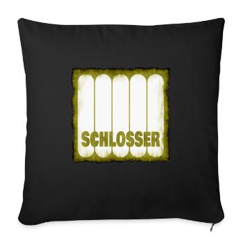 Schlosser - Sofakissenbezug 45 x 45 cm - Schwarz - Vorne