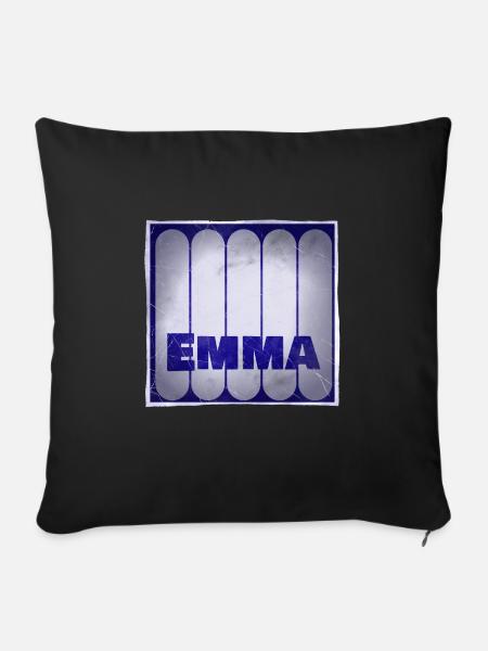 Name Emma Geschenkidee - Sofakissenbezug 45 x 45 cm - Schwarz