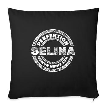 Perfekt Selina - Sofakissenbezug 45 x 45 cm - Schwarz - Vorne