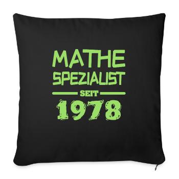 Mathespezialist 1978 - Sofakissenbezug 45 x 45 cm - Schwarz - Vorne