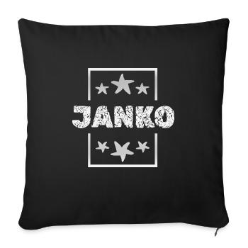 Birthday Janko - Sofa pillowcase 17,3'' x 17,3'' (45 x 45 cm) - black - Front