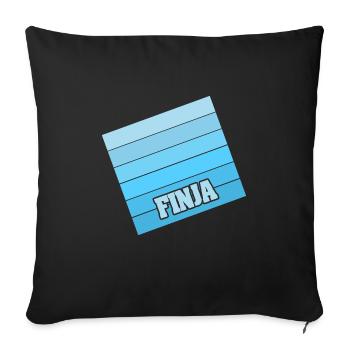 Geschenk für Finja - Sofakissenbezug 45 x 45 cm - Schwarz - Vorne