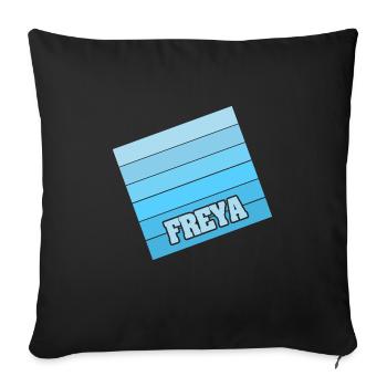 Gift for Freya - Sofa pillowcase 17,3'' x 17,3'' (45 x 45 cm) - black - Front