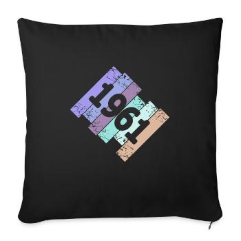 Grufti 1961 - Sofa pillowcase 17,3'' x 17,3'' (45 x 45 cm) - black - Front