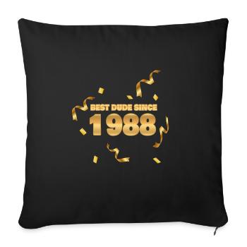 1988 - Sofa pillowcase 17,3'' x 17,3'' (45 x 45 cm) - black - Front