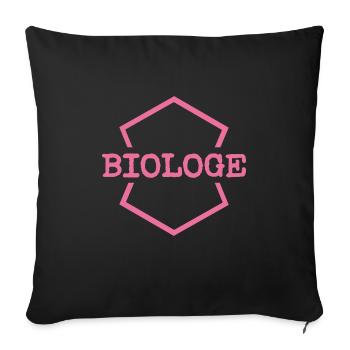 Arbeit Biologe - Sofakissenbezug 45 x 45 cm - Schwarz - Vorne