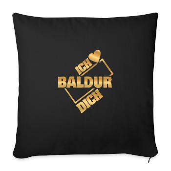 Baldur als Couple - Sofakissenbezug 45 x 45 cm - Schwarz - Vorne