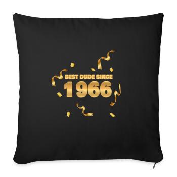1966 - Sofa pillowcase 17,3'' x 17,3'' (45 x 45 cm) - black - Front