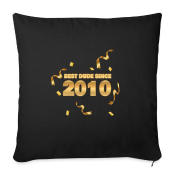 Vintage 2010 - Sofa pillowcase 17,3'' x 17,3'' (45 x 45 cm) - black - Front