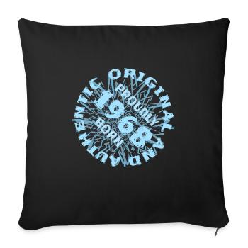 1968 - Sofa pillowcase 17,3'' x 17,3'' (45 x 45 cm) - black - Front