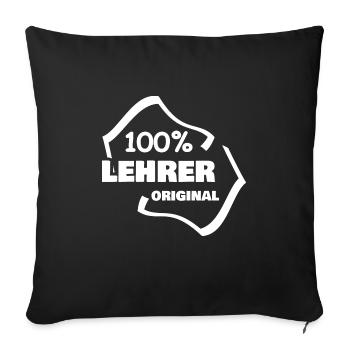 Gift for Teacher - Sofa pillowcase 17,3'' x 17,3'' (45 x 45 cm) - black - Front