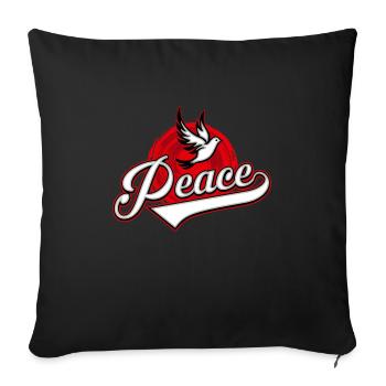 Paix - Housse de coussin décorative 45 x 45 cm - noir - Devant