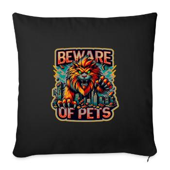 Guinea Pig Disaster Pet Horror - Sofa pillowcase 17,3'' x 17,3'' (45 x 45 cm) - black - Front