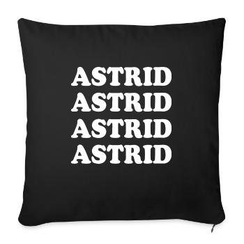 Astrid - Sofakissenbezug 45 x 45 cm - Schwarz - Vorne