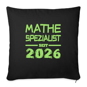 Spécialiste en mathématiques 2026 - Housse de coussin décorative 45 x 45 cm - noir - Devant