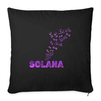 as fun - Sofa pillowcase 17,3'' x 17,3'' (45 x 45 cm) - black - Front