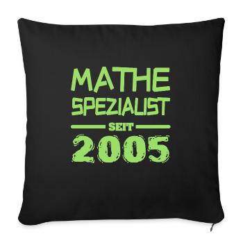 Mathématiques 2005 - Housse de coussin décorative 45 x 45 cm - noir - Devant
