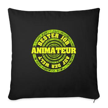Gift for entertainer - Sofa pillowcase 17,3'' x 17,3'' (45 x 45 cm) - black - Front