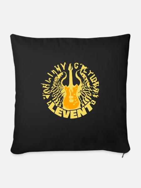 Geschenk für Levent - Sofakissenbezug 45 x 45 cm - Schwarz