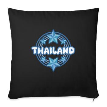 Thaïlande - Housse de coussin décorative 45 x 45 cm - noir - Devant