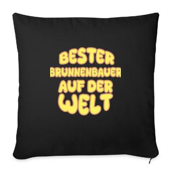 Appointment of well builder - Sofa pillowcase 17,3'' x 17,3'' (45 x 45 cm) - black - Front