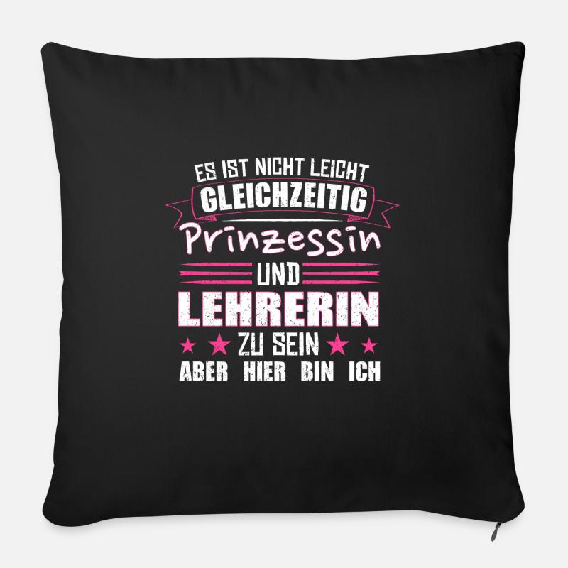 lehrerin - Sofakissenbezug 45 x 45 cm - Schwarz