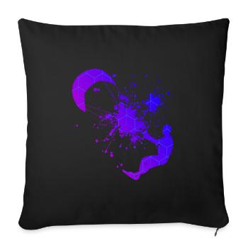 Kitesurfen Kitesurfing Kitesurfer Kiten Kitesurf - Sofa pillowcase 17,3'' x 17,3'' (45 x 45 cm) - black - Front