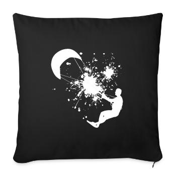 Kitesurfen Kiten Kitesurf Kite Kitesurfing - Housse de coussin décorative 45 x 45 cm - noir - Devant