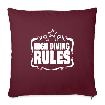 Diving - Sofa pillowcase 17,3'' x 17,3'' (45 x 45 cm) - burgundy - Front