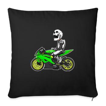 Motorcycle Lifestyle / Motorcycle / Motorcycle biker - Sofa pillowcase 17,3'' x 17,3'' (45 x 45 cm) - black - Front