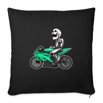 Motorcycle Lifestyle / Motorcycle / Motorcycle biker - Sofa pillowcase 17,3'' x 17,3'' (45 x 45 cm) - black - Front