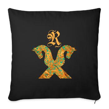 Horse gable E 95 R - Sofa pillowcase 17,3'' x 17,3'' (45 x 45 cm) - black - Front
