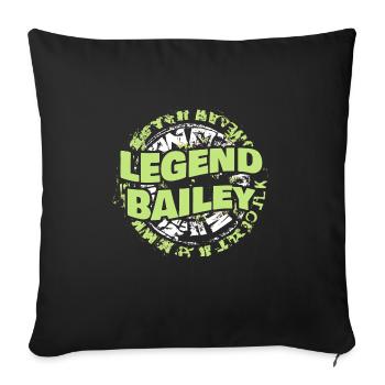 Legenden Bailey - Sofakissenbezug 45 x 45 cm - Schwarz - Vorne