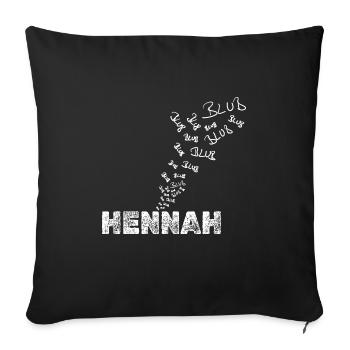 Angler Hennah - Sofa pillowcase 17,3'' x 17,3'' (45 x 45 cm) - black - Front