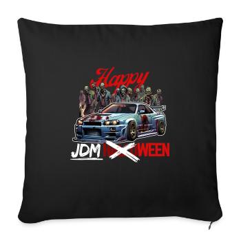Jdm Halloween edition / Tuning Mechanic Costume - Sofa pillowcase 17,3'' x 17,3'' (45 x 45 cm) - black - Front