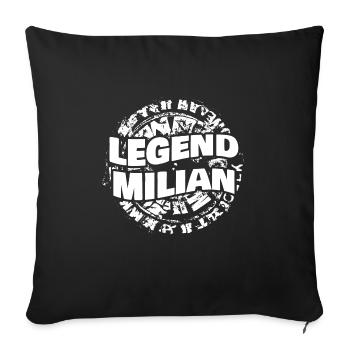 Milian as a man - Sofa pillowcase 17,3'' x 17,3'' (45 x 45 cm) - black - Front