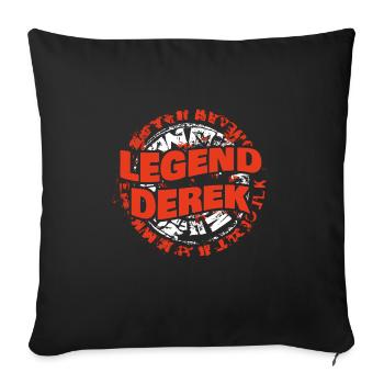 Gift for Derek - Sofa pillowcase 17,3'' x 17,3'' (45 x 45 cm) - black - Front