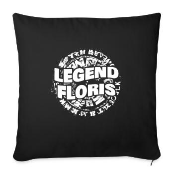 Floris - Sofa pillowcase 17,3'' x 17,3'' (45 x 45 cm) - black - Front