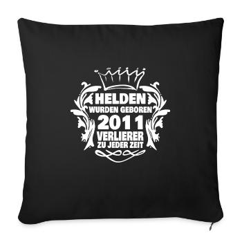 Héros 2011 - Housse de coussin décorative 45 x 45 cm - noir - Devant