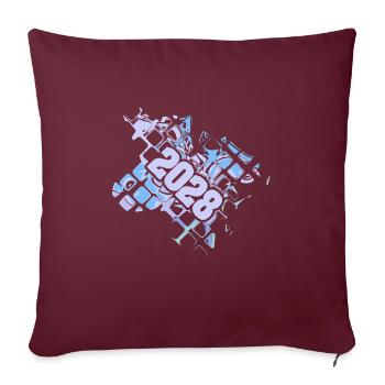 Computer 2028 - Sofa pillowcase 17,3'' x 17,3'' (45 x 45 cm) - burgundy - Front
