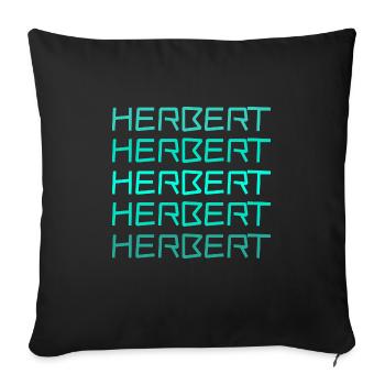 Herbert - Housse de coussin décorative 45 x 45 cm - noir - Devant