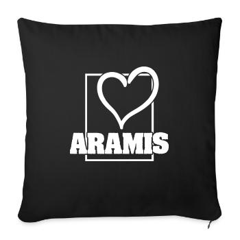 Aramis en femme - Housse de coussin décorative 45 x 45 cm - noir - Devant