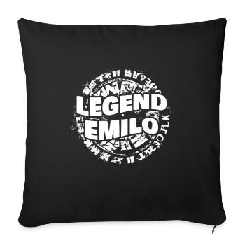 Man Emilo - Sofa pillowcase 17,3'' x 17,3'' (45 x 45 cm) - black - Front