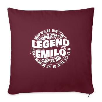 Man Emilo - Sofa pillowcase 17,3'' x 17,3'' (45 x 45 cm) - burgundy - Front