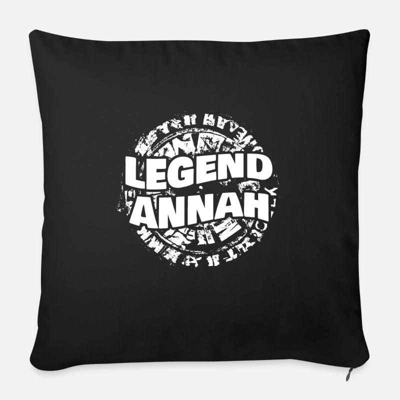 Annah - Sofa pillowcase 17,3'' x 17,3'' (45 x 45 cm) - black