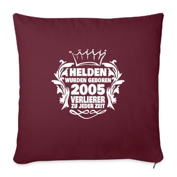 2005 - Sofa pillowcase 17,3'' x 17,3'' (45 x 45 cm) - burgundy - Front