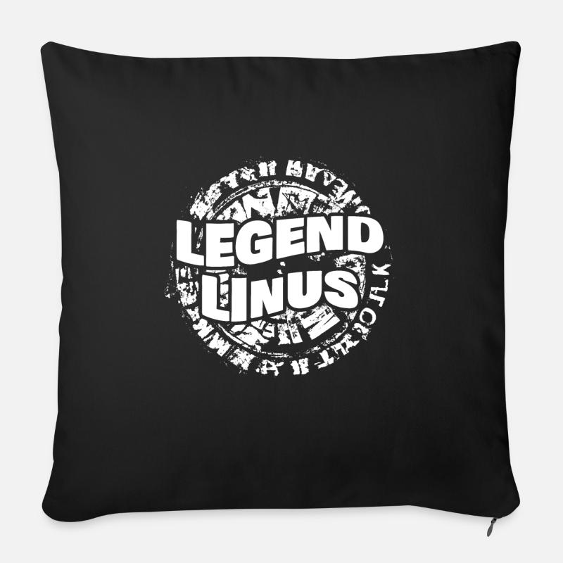 Linus als Mann - Sofakissenbezug 45 x 45 cm - Schwarz