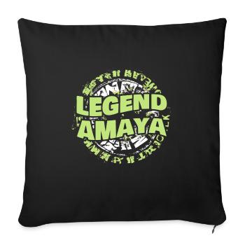 Mrs. Amaya - Sofa pillowcase 17,3'' x 17,3'' (45 x 45 cm) - black - Front